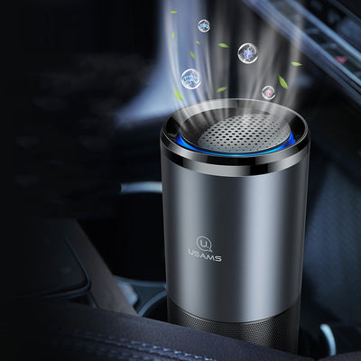 Car Air Purifier Ionizer Negative Ion Aluminum Alloy Car Air Freshener Activated Carbon Formaldehyde Auto Air Clean Accessories - Gadgets4ezlife