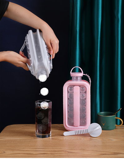 Vacane Ice Kettle Ice Ball Maker 2-In-1 Cold Water Bottle Household Ice Cube Ice Making Magic Tool Ice Mold - Gadgets4ezlife